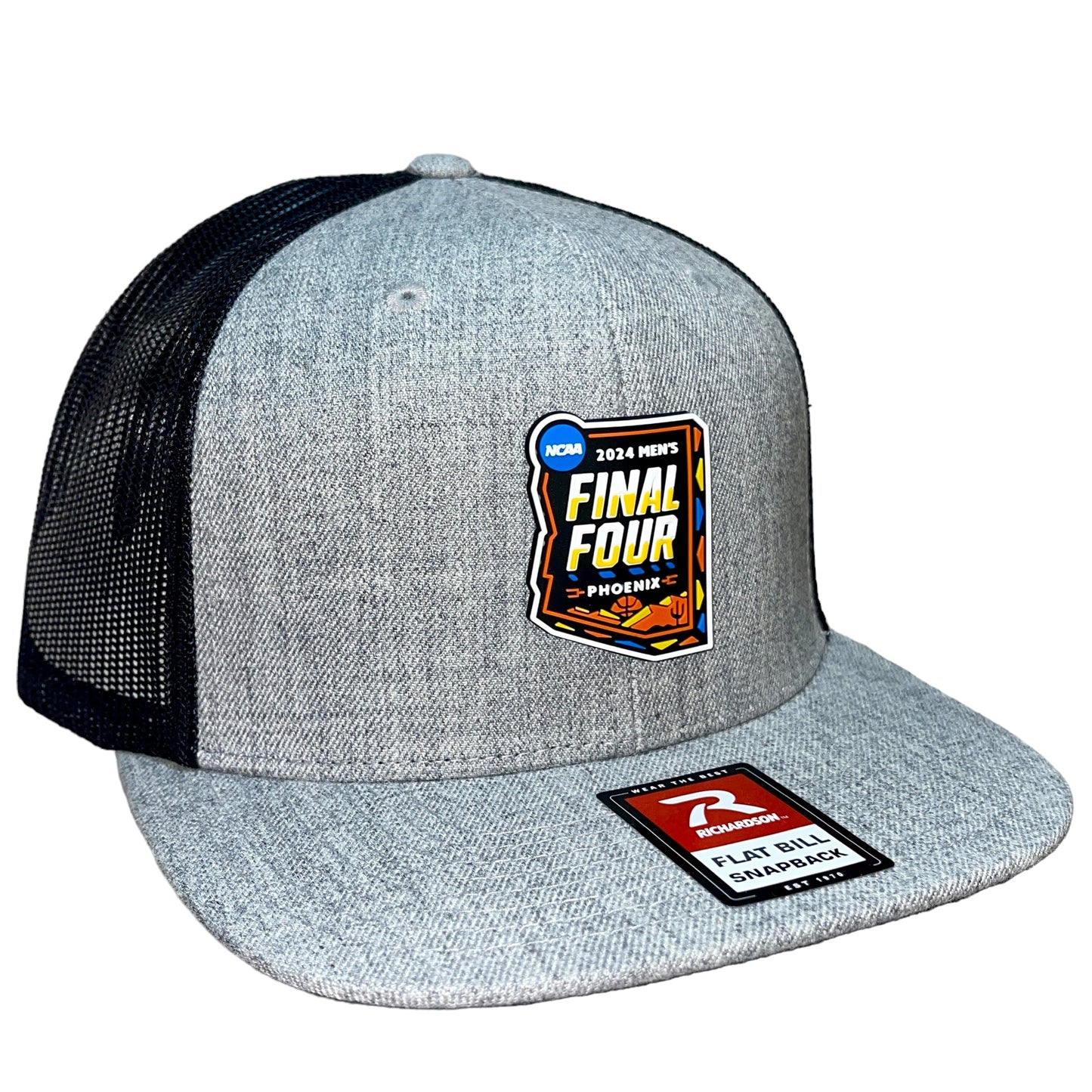 2024 March Madness- Final Four 3D Patch Wool Blend Flat Bill Hat- Heather Grey/ Black