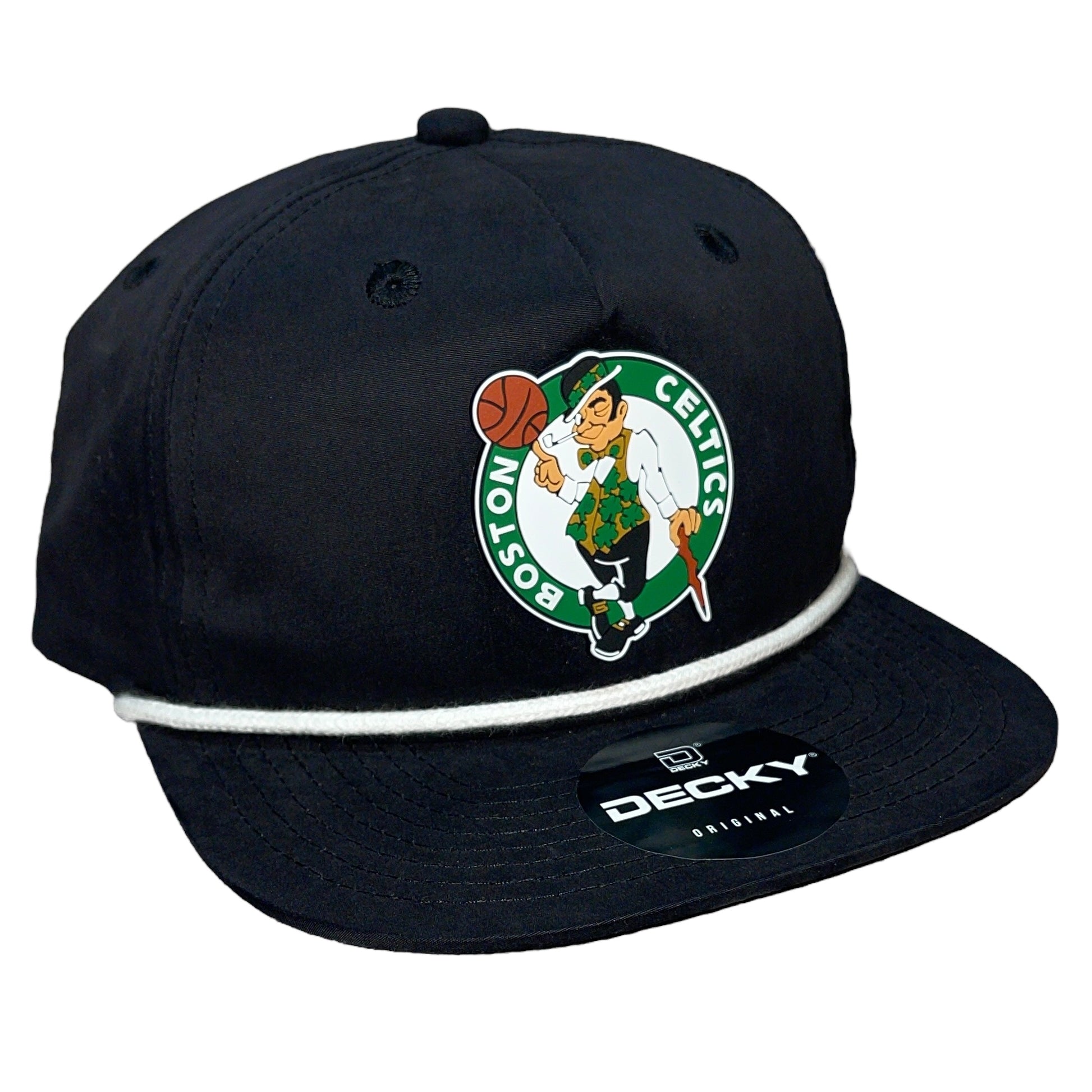 Boston Celtics 3D Classic Rope Hat- Black/ White - Ten Gallon Hat Co.