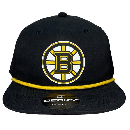 Boston Bruins 3D Classic Rope Hat- Black/ Gold - Ten Gallon Hat Co.