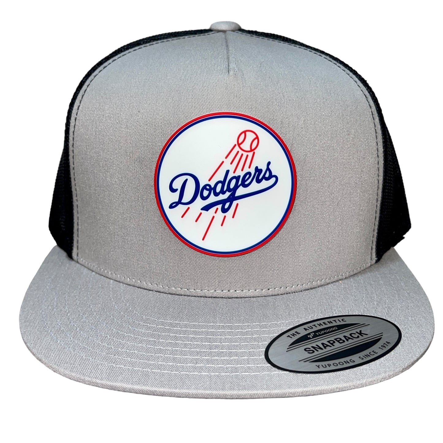 Los Angeles Dodgers 3D YP Snapback Flat Bill Trucker Hat- Silver/ Black - Ten Gallon Hat Co.