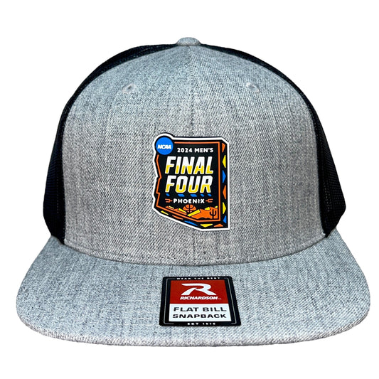 2024 March Madness- Final Four 3D Patch Wool Blend Flat Bill Hat- Heather Grey/ Black