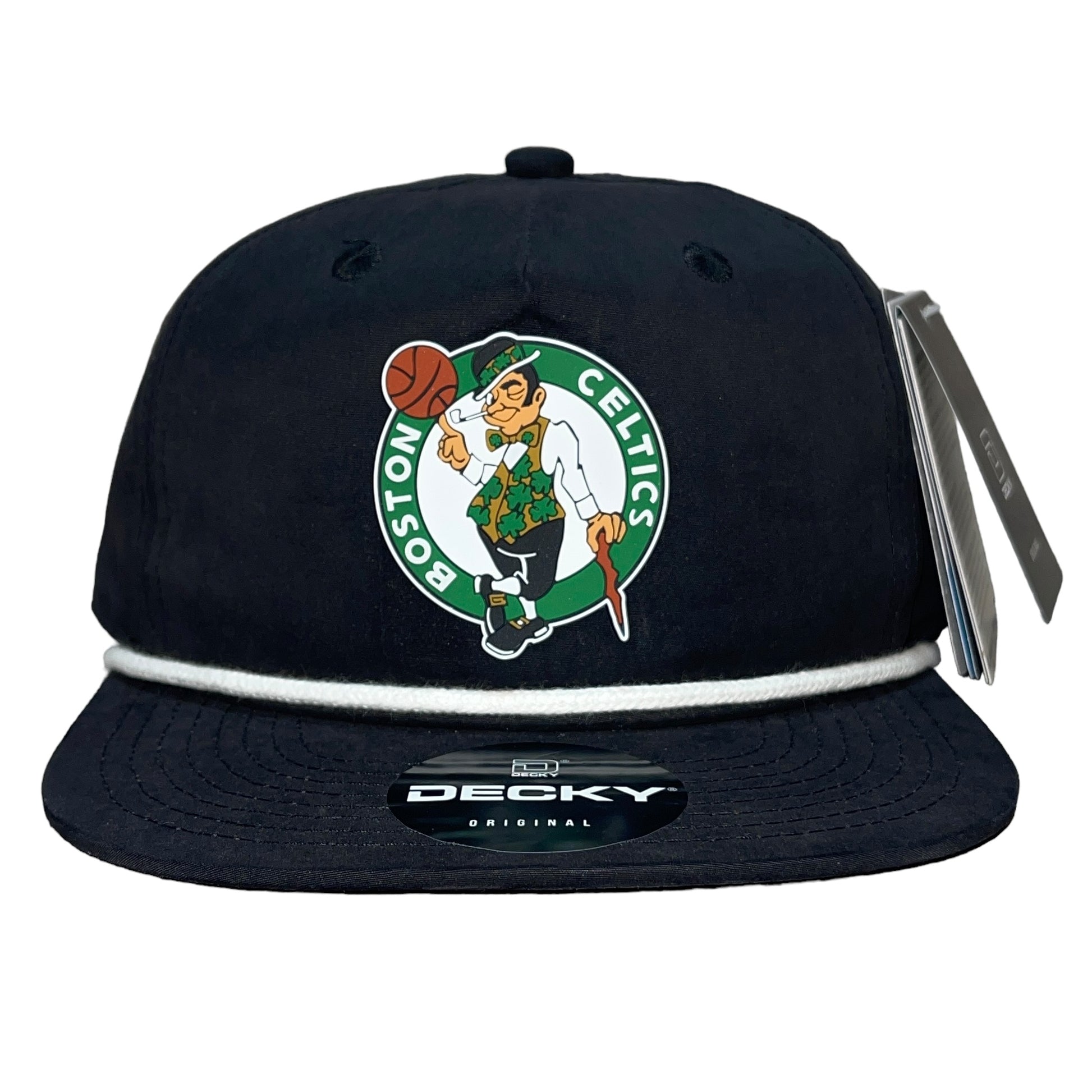 Boston Celtics 3D Classic Rope Hat- Black/ White - Ten Gallon Hat Co.