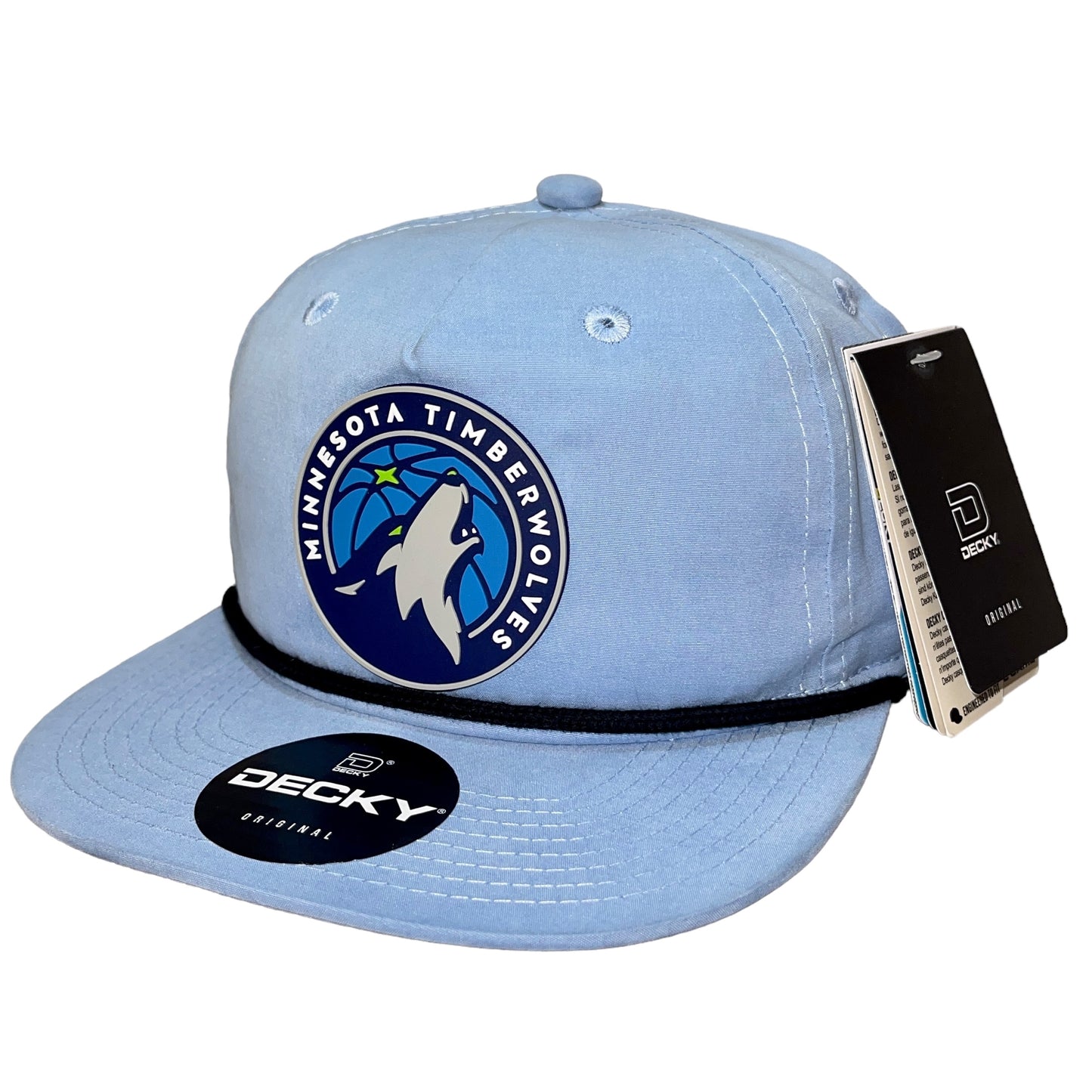 Minnesota Timberwolves 3D Classic Rope Hat- Sky/ Black - Ten Gallon Hat Co.