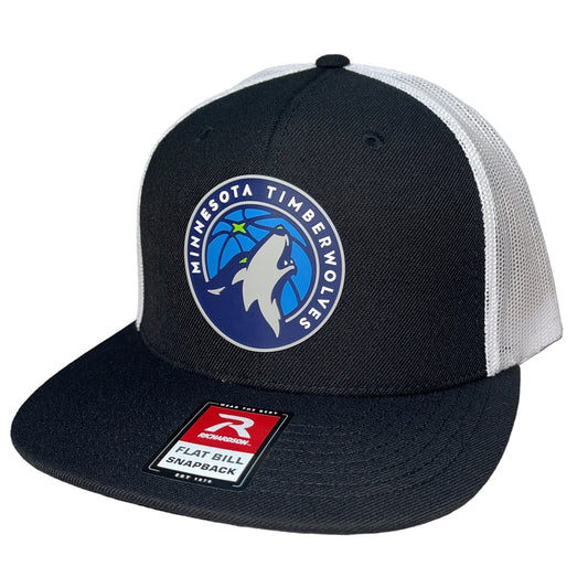 Minnesota Timberwolves 3D Wool Blend Flat Bill Hat- Black/ White - Ten Gallon Hat Co.