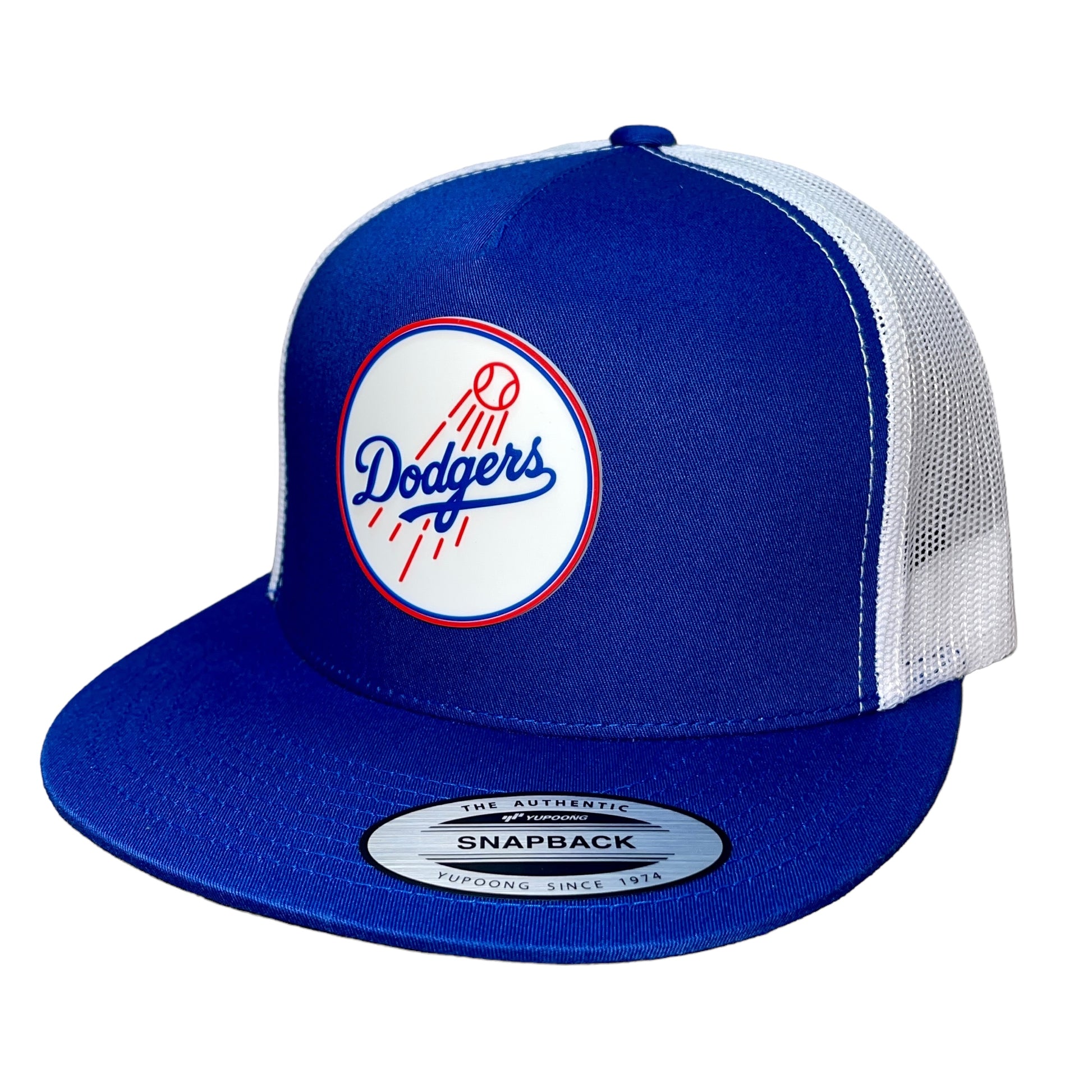 Los Angeles Dodgers 3D YP Snapback Flat Bill Trucker Hat- Royal/ White - Ten Gallon Hat Co.