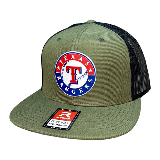 Texas Rangers 3D Wool Blend Flat Bill Hat- Loden/ Black