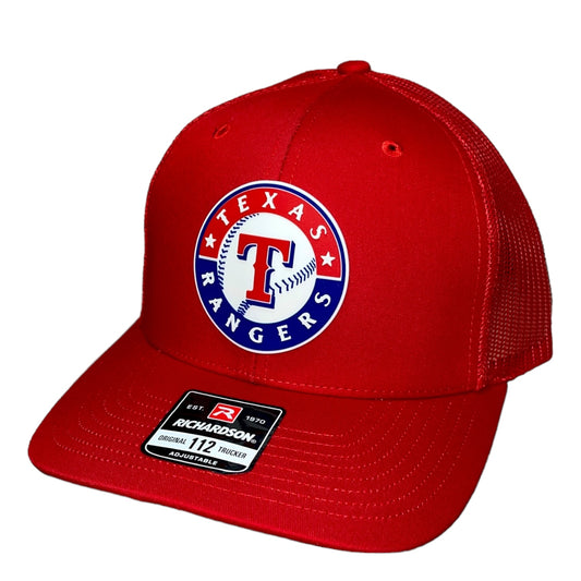 Texas Rangers 3D Snapback Trucker Hat- Red