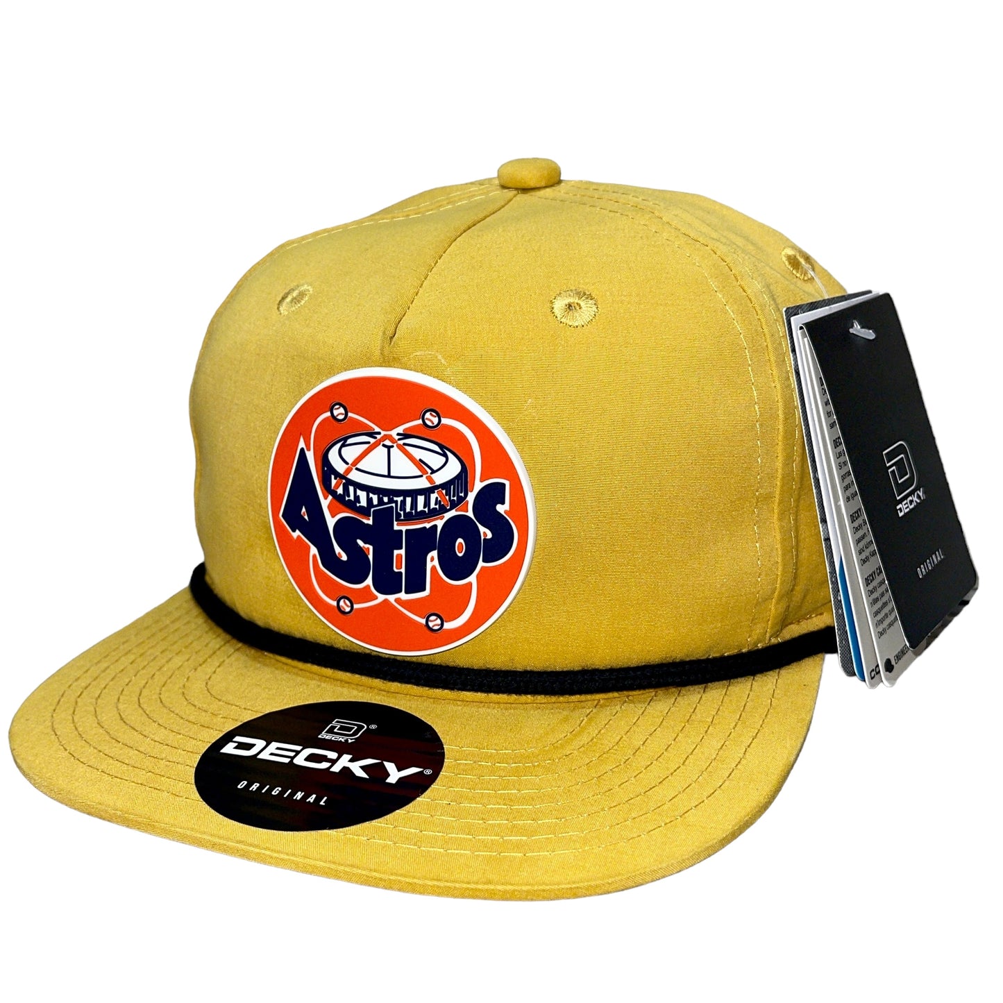 Houston Astros Retro 3D Classic Rope Hat- Biscuit/ Black