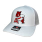 Arkansas Razorbacks- Leaning A 3D Snapback Trucker Hat- White