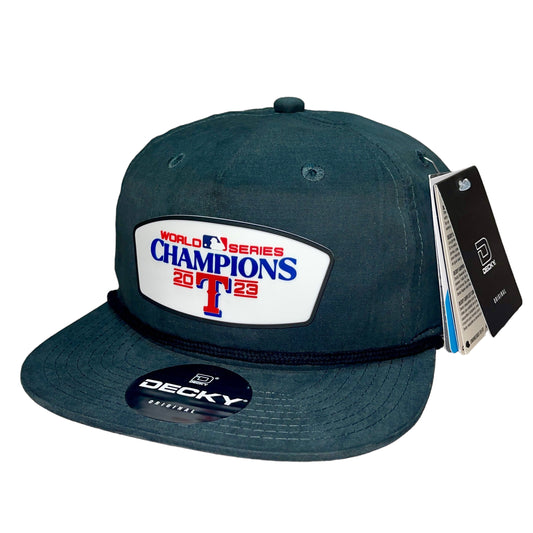 Texas Rangers 2023 World Series Champions 3D Classic Rope Hat- Charcoal/ Black