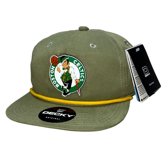 Boston Celtics 3D Classic Rope Hat- Loden/ Amber - Ten Gallon Hat Co.