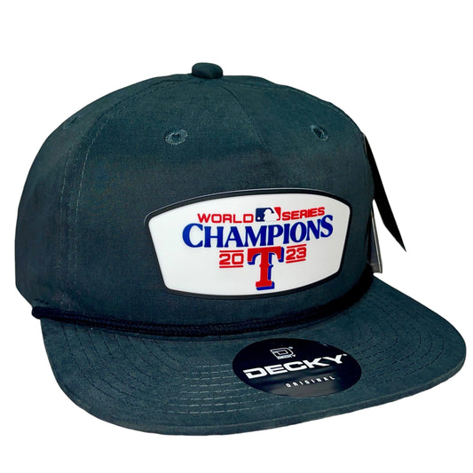 Texas Rangers 2023 World Series Champions 3D Classic Rope Hat- Charcoal/ Black