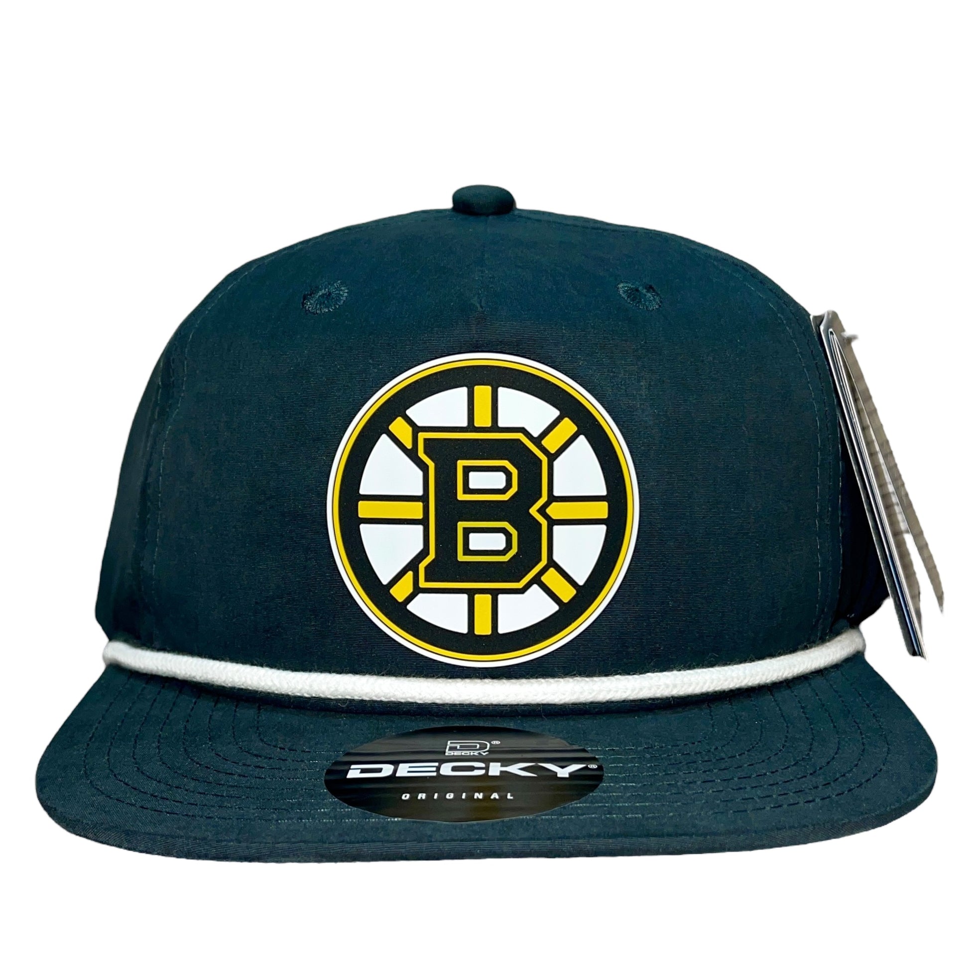 Boston Bruins 3D Classic Rope Hat- Charcoal/ White - Ten Gallon Hat Co.