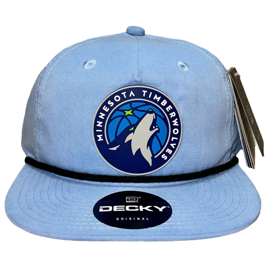 Minnesota Timberwolves 3D Classic Rope Hat- Sky/ Black - Ten Gallon Hat Co.