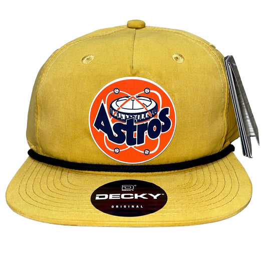 Houston Astros Retro 3D Classic Rope Hat- Biscuit/ Black