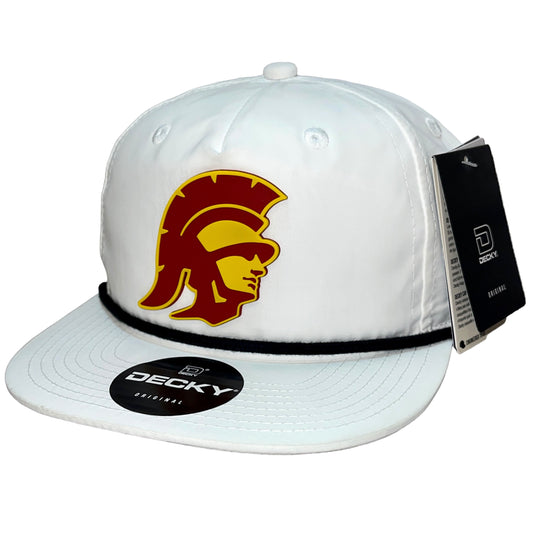 USC Trojans 3D Classic Rope Hat- White/ Black - Ten Gallon Hat Co.