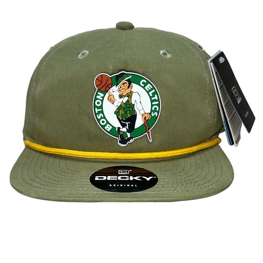 Boston Celtics 3D Classic Rope Hat- Loden/ Amber - Ten Gallon Hat Co.