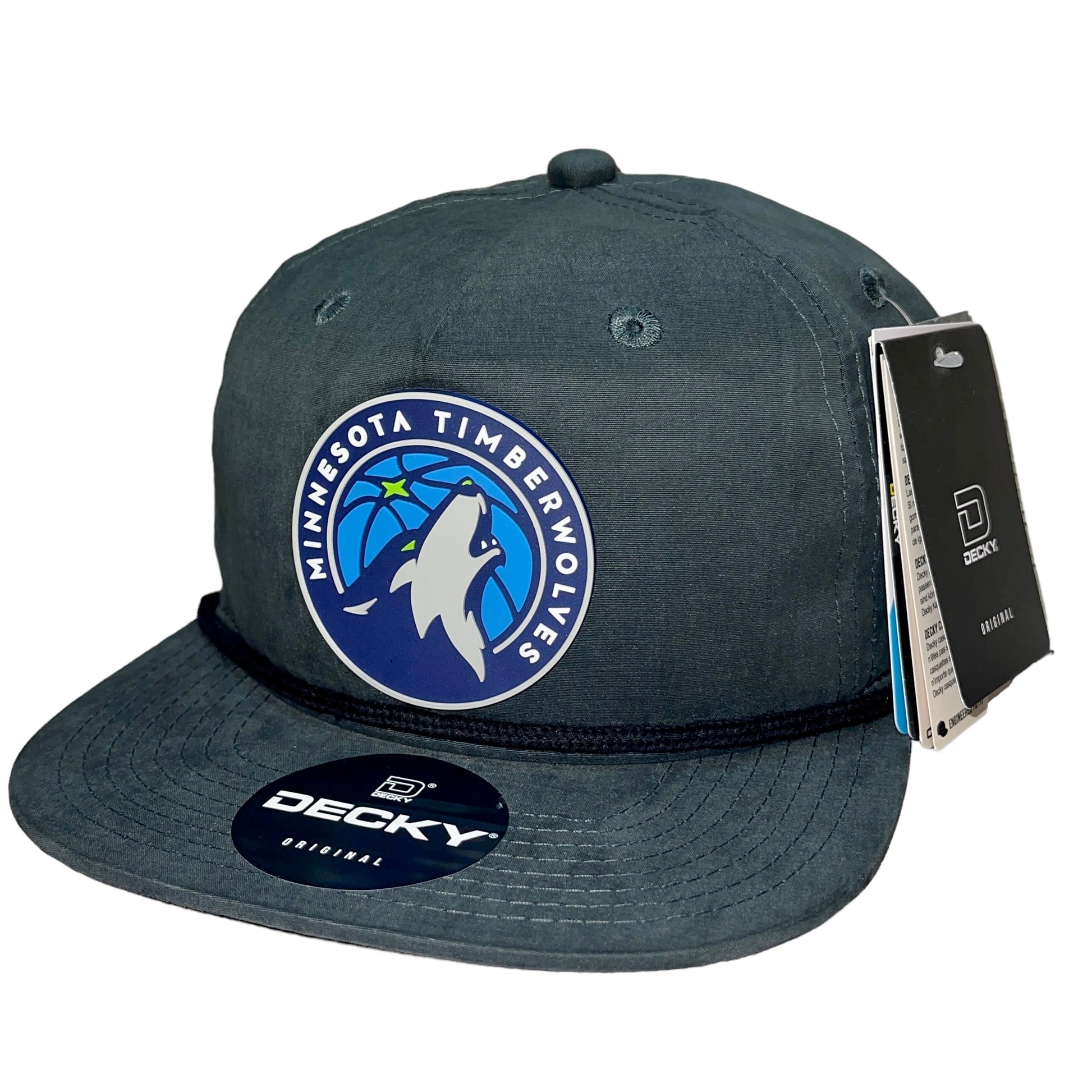 Minnesota Timberwolves 3D Classic Rope Hat- Charcoal/ Black - Ten Gallon Hat Co.