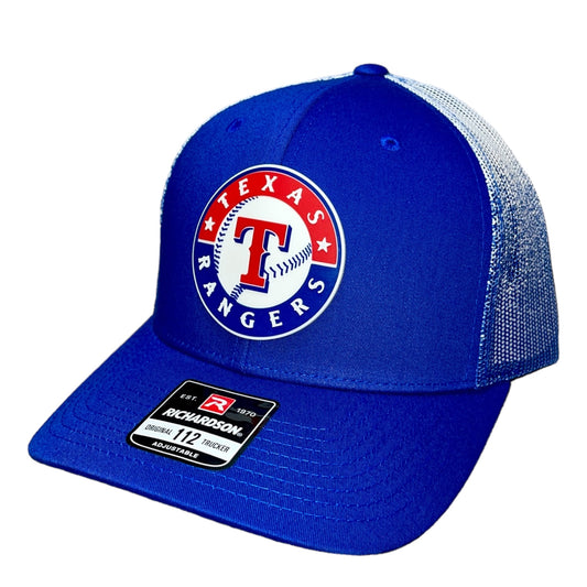 Texas Rangers 3D Snapback Trucker Hat- Royal Fade