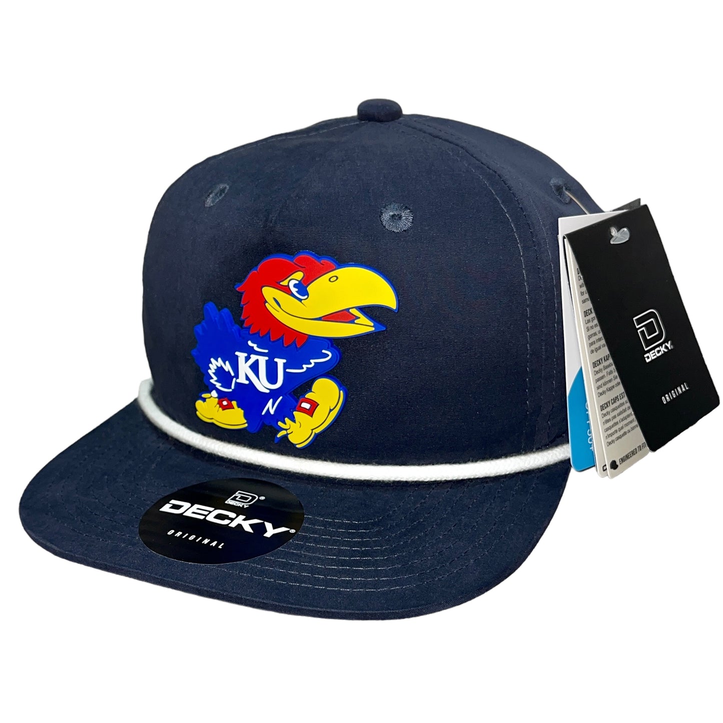 Kansas Jayhawks 3D Classic Rope Hat- Navy/ White