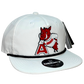 Arkansas Razorbacks- Leaning A 3D Classic Rope Hat- White/ Black - Ten Gallon Hat Co.