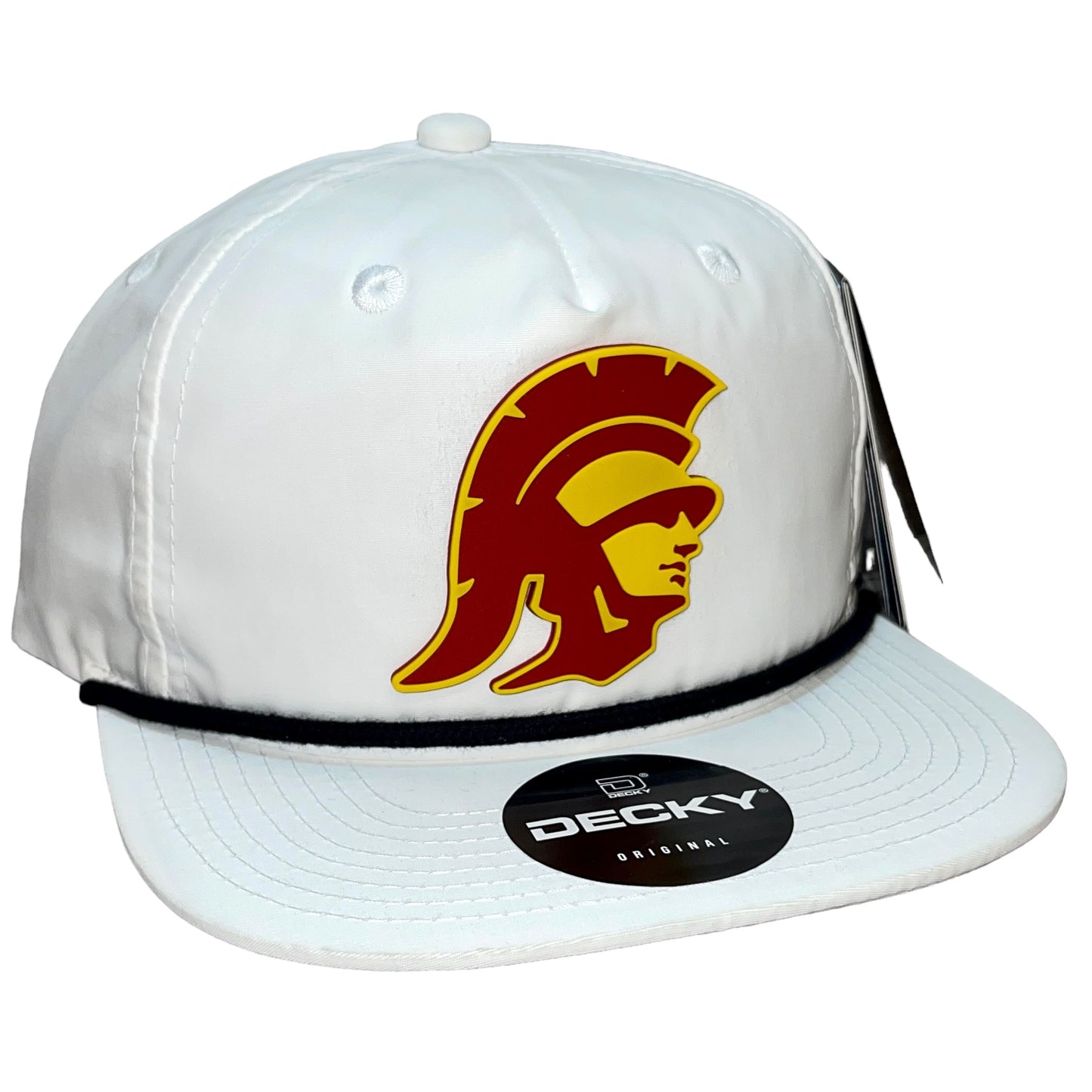 USC Trojans 3D Classic Rope Hat- White/ Black - Ten Gallon Hat Co.