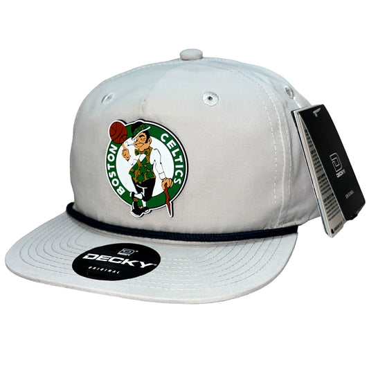 Boston Celtics 3D Classic Rope Hat- Grey/ Charcoal - Ten Gallon Hat Co.