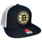 Boston Bruins 3D Wool Blend Flat Bill Hat- Black/ White - Ten Gallon Hat Co.