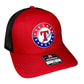 Texas Rangers 3D Snapback Trucker Hat- Red/ Black