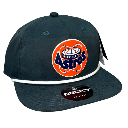 Houston Astros Retro 3D Classic Rope Hat- Charcoal/ White