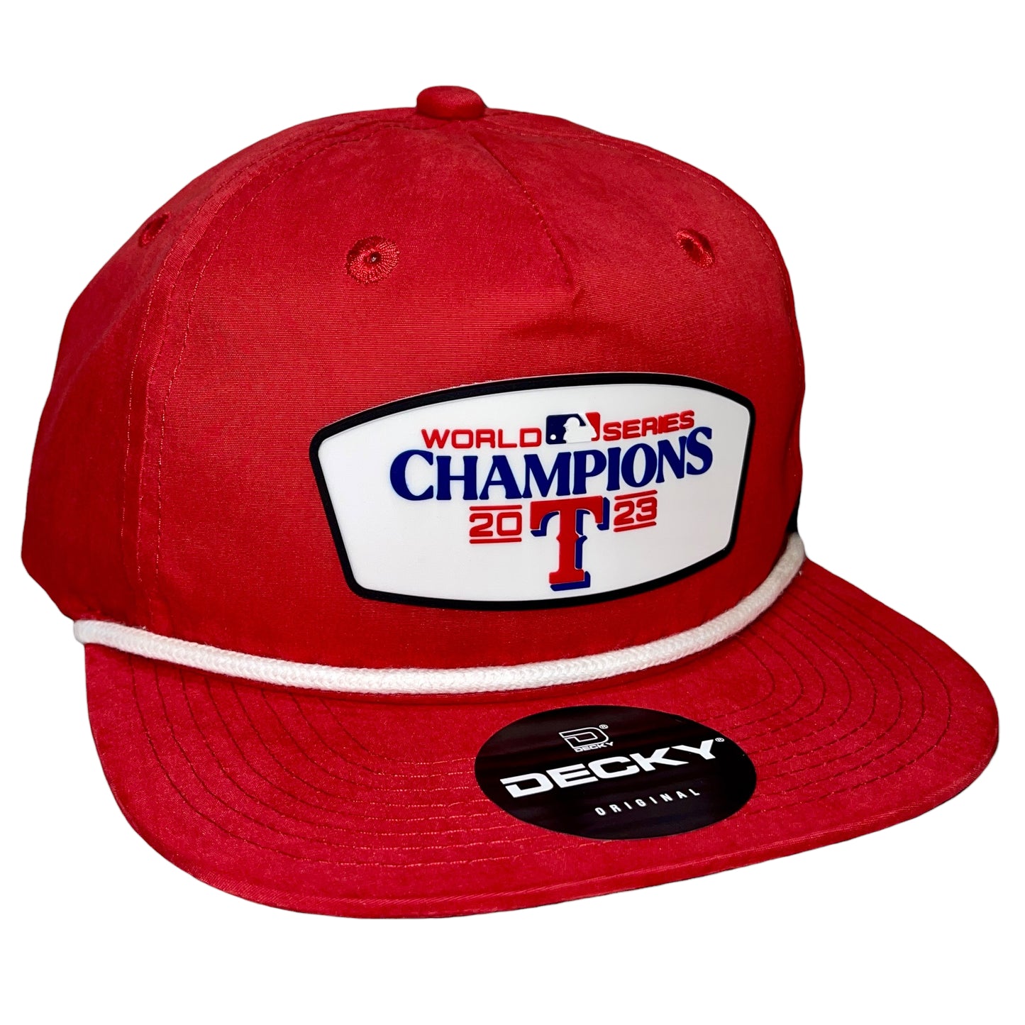 Texas Rangers 2023 World Series Champions 3D Classic Rope Hat- Red/ White