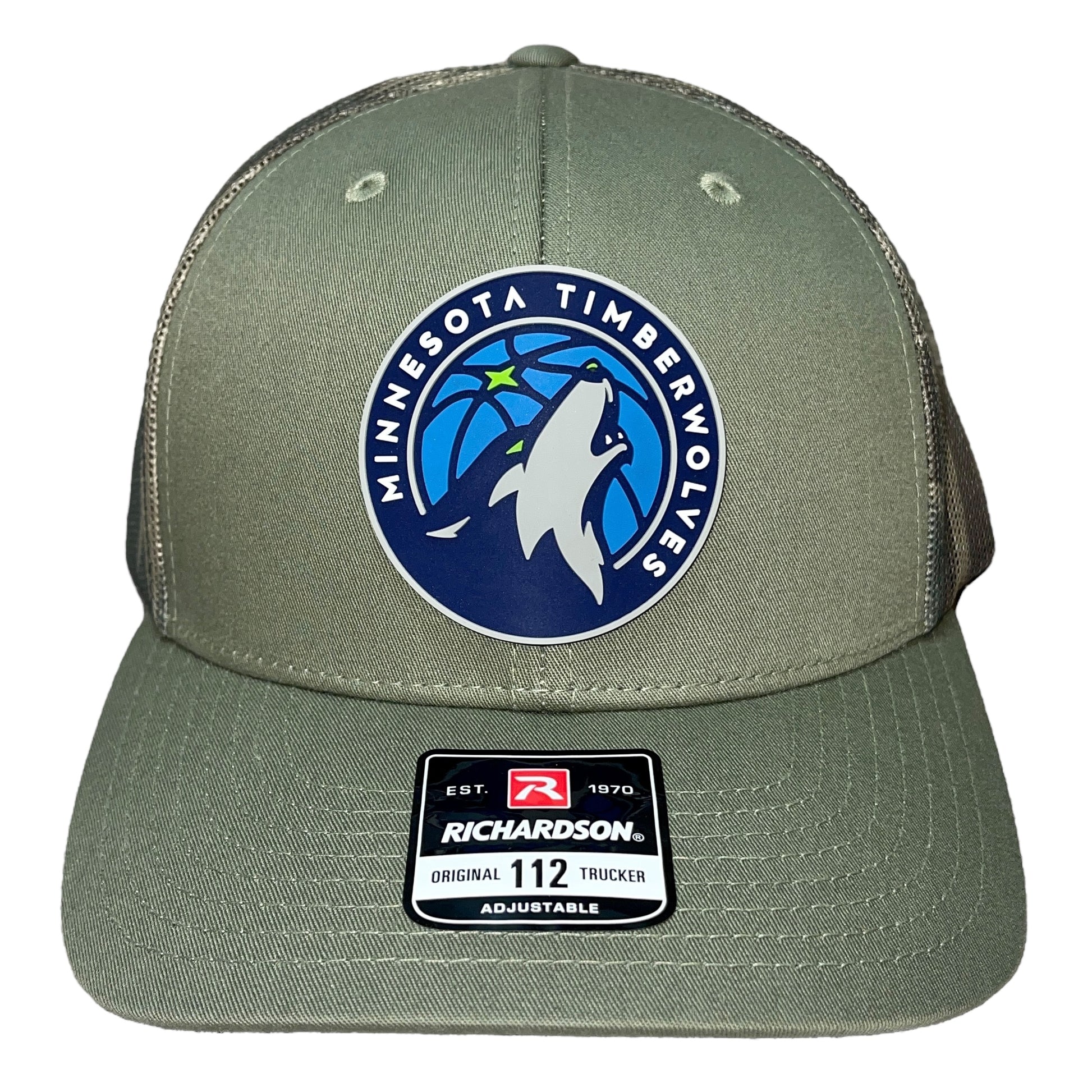 Minnesota Timberwolves 3D Snapback Trucker Hat- Loden/ Green Camo - Ten Gallon Hat Co.