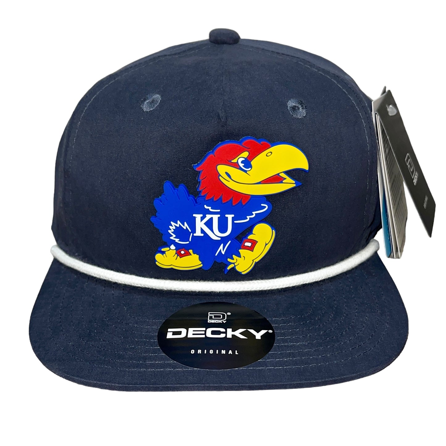 Kansas Jayhawks 3D Classic Rope Hat- Navy/ White