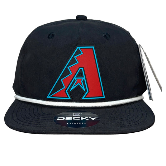 Arizona Diamondbacks 3D Classic Rope Hat- Black/ White - Ten Gallon Hat Co.
