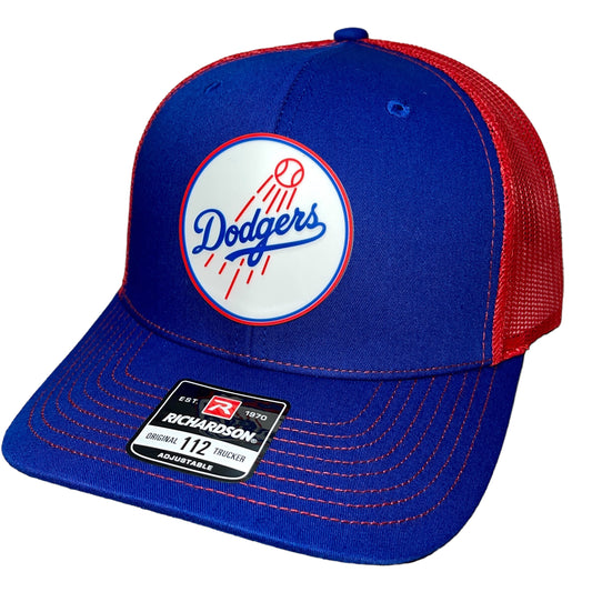 Los Angeles Dodgers 3D Snapback Trucker Hat- Royal/ Red - Ten Gallon Hat Co.