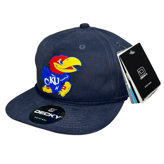 Kansas Jayhawks 3D Classic Rope Hat- Navy