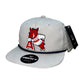 Arkansas Razorbacks- Leaning A 3D Classic Rope Hat- Grey/ Charcoal