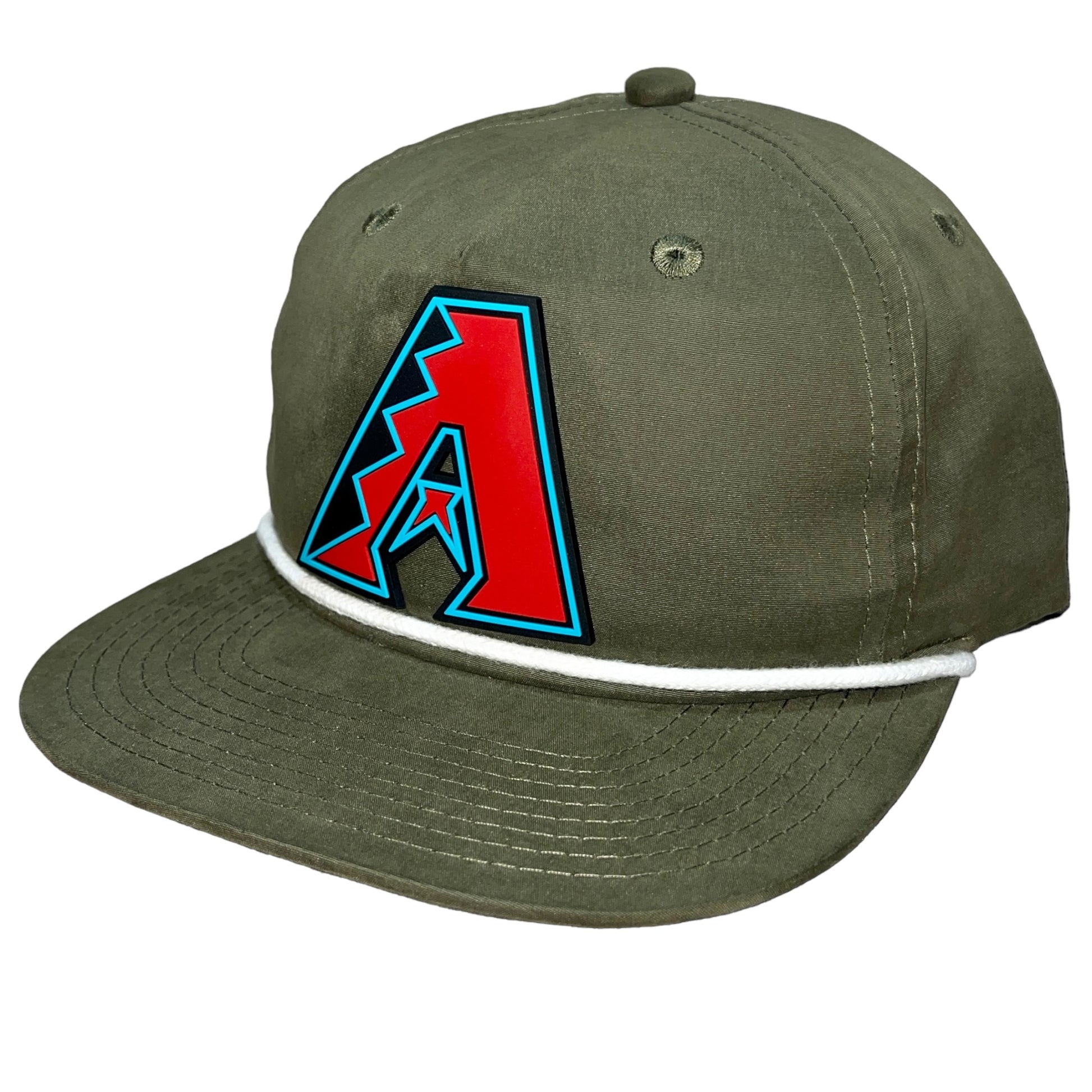 Arizona Diamondbacks 3D Classic Rope Hat- Olive/ White - Ten Gallon Hat Co.