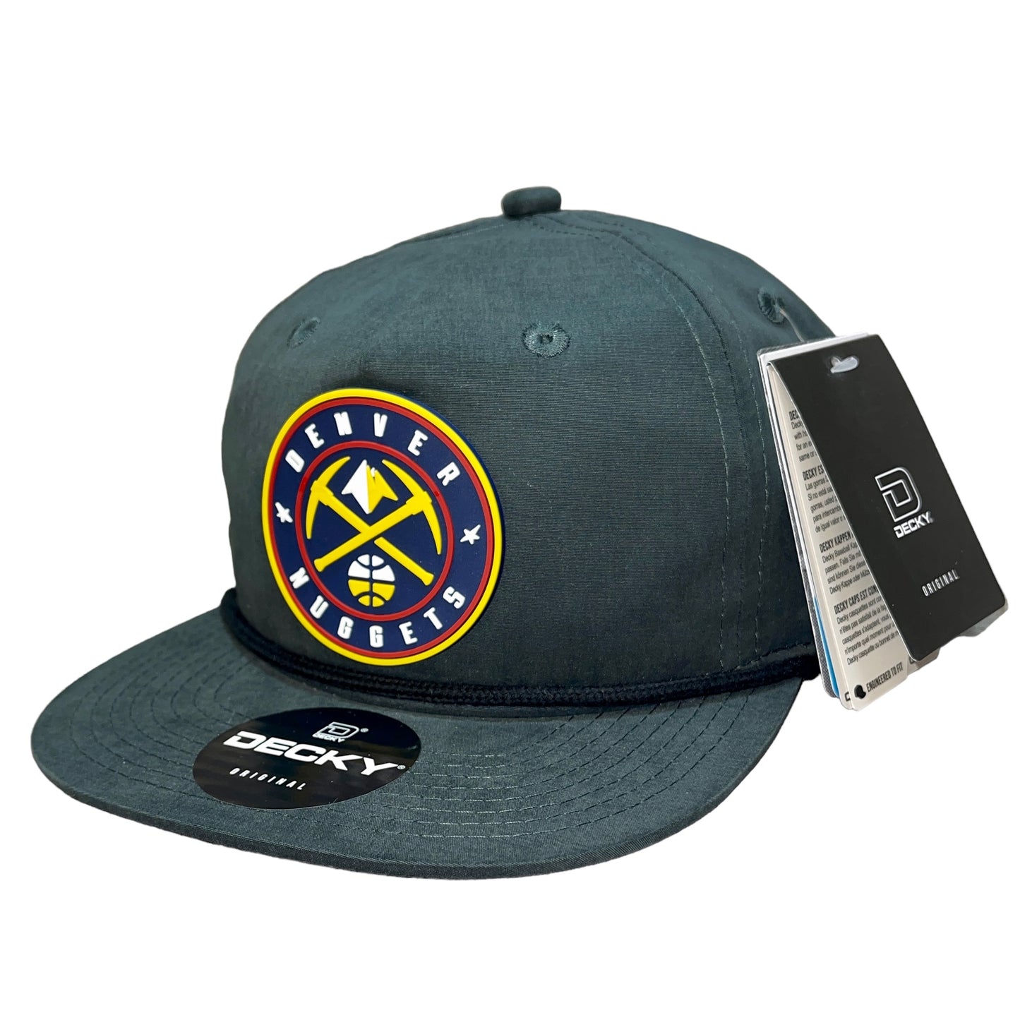 Denver Nuggets 3D Classic Rope Hat- Charcoal/ Black - Ten Gallon Hat Co.