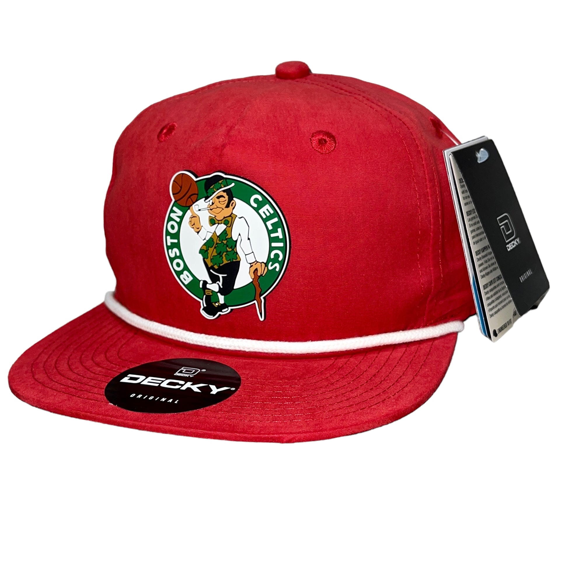 Boston Celtics 3D Classic Rope Hat- Red/ White - Ten Gallon Hat Co.