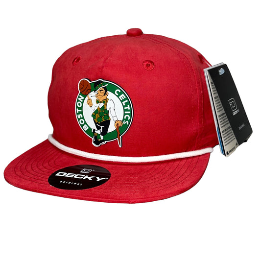 Boston Celtics 3D Classic Rope Hat- Red/ White - Ten Gallon Hat Co.