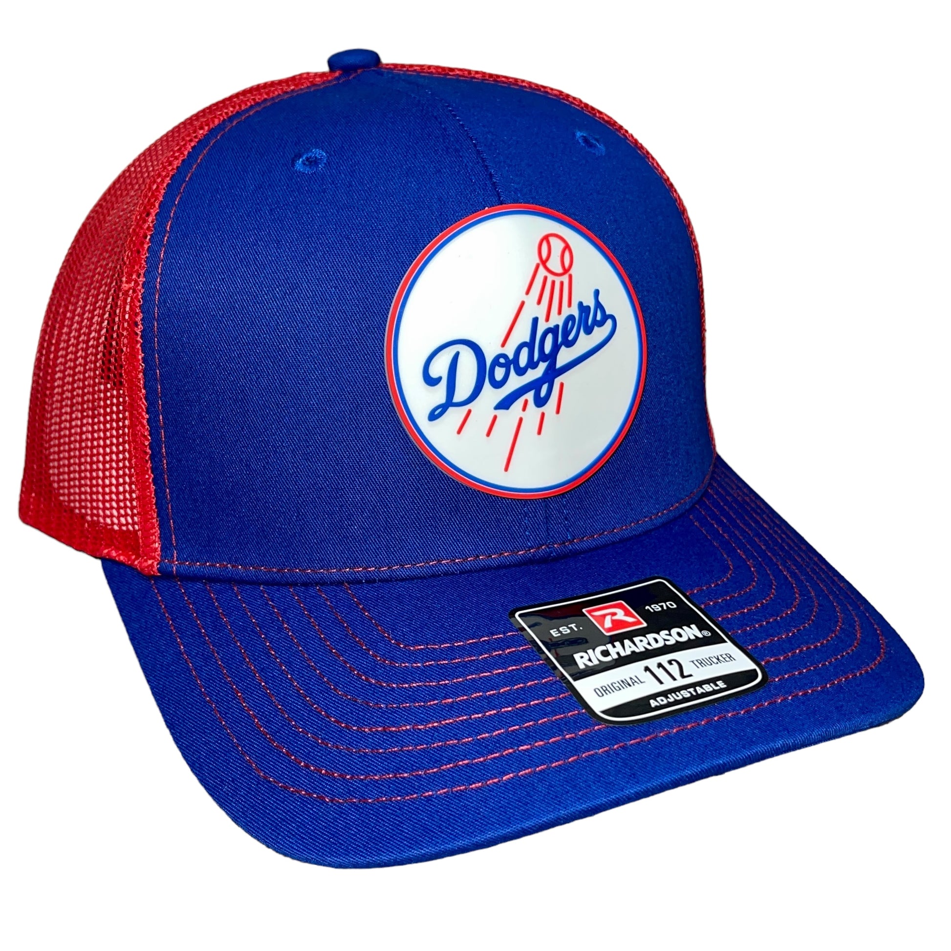 Los Angeles Dodgers 3D Snapback Trucker Hat- Royal/ Red - Ten Gallon Hat Co.