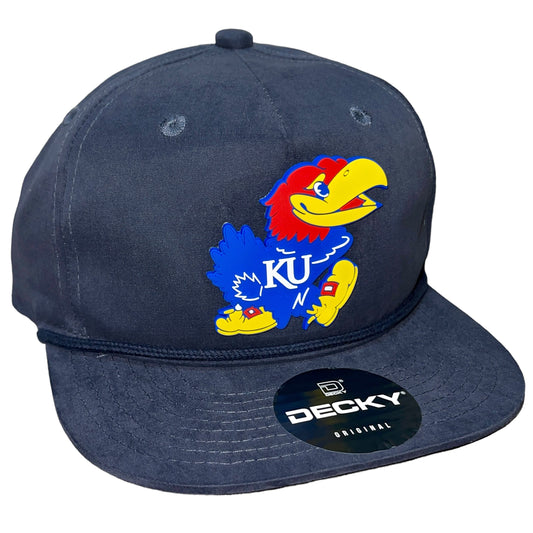 Kansas Jayhawks 3D Classic Rope Hat- Navy