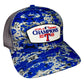 Texas Rangers 2023 World Series Champions Snapback Trucker Hat- Royal Digital Camo