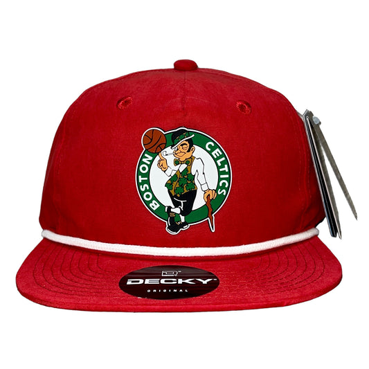 Boston Celtics 3D Classic Rope Hat- Red/ White - Ten Gallon Hat Co.