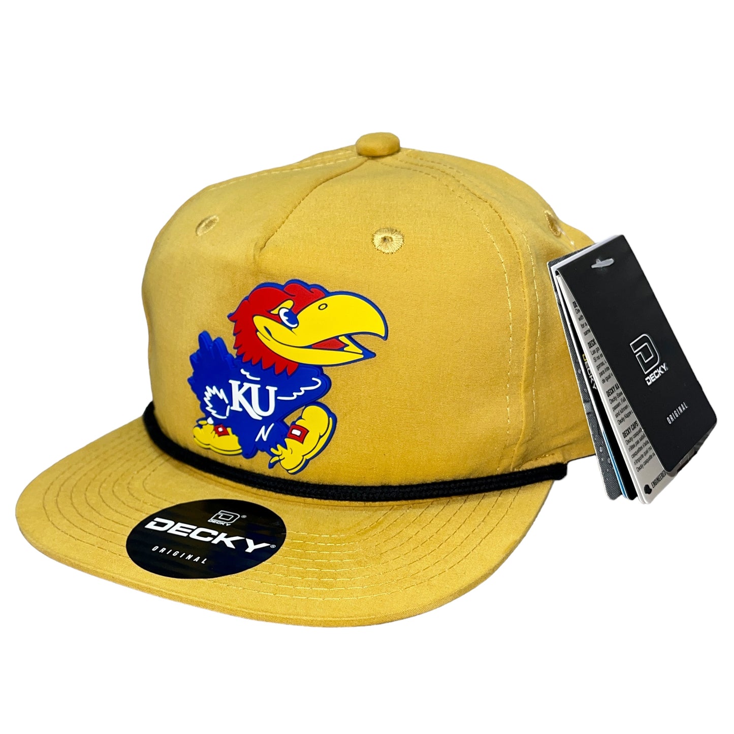 Kansas Jayhawks 3D Classic Rope Hat- Biscuit/ Black