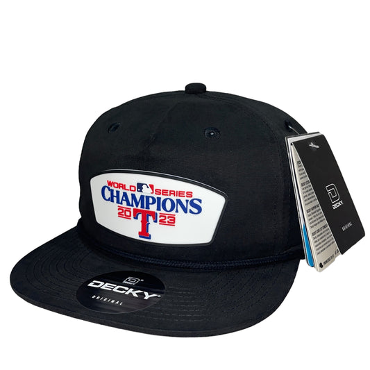 Texas Rangers 2023 World Series Champions 3D Classic Rope Hat- Black