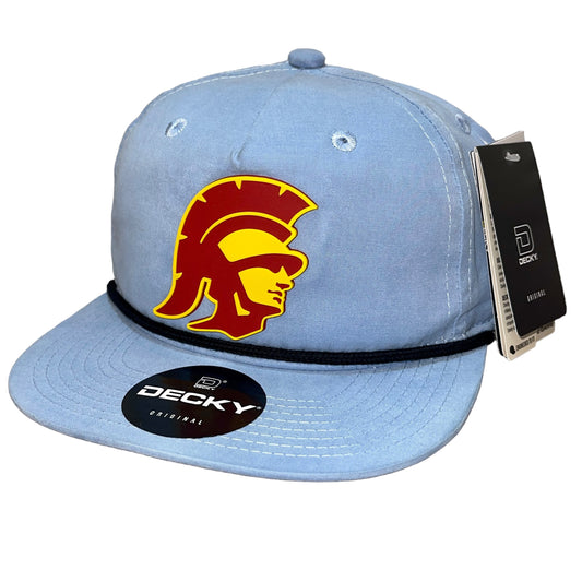 USC Trojans 3D Classic Rope Hat- Sky/ Black - Ten Gallon Hat Co.