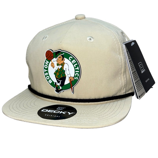Boston Celtics 3D Classic Rope Hat- Birch/ Black - Ten Gallon Hat Co.