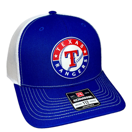 Texas Rangers 3D Snapback Trucker Hat- Royal/ White